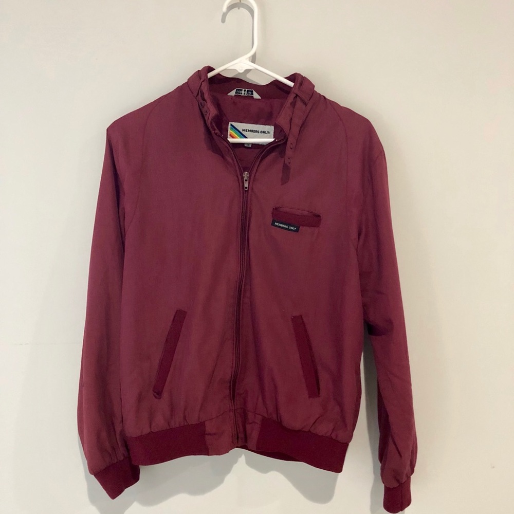 Maroon Members only jacket